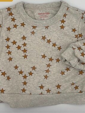 Tinycottons Grey Star-Print Kids Sweatshirt